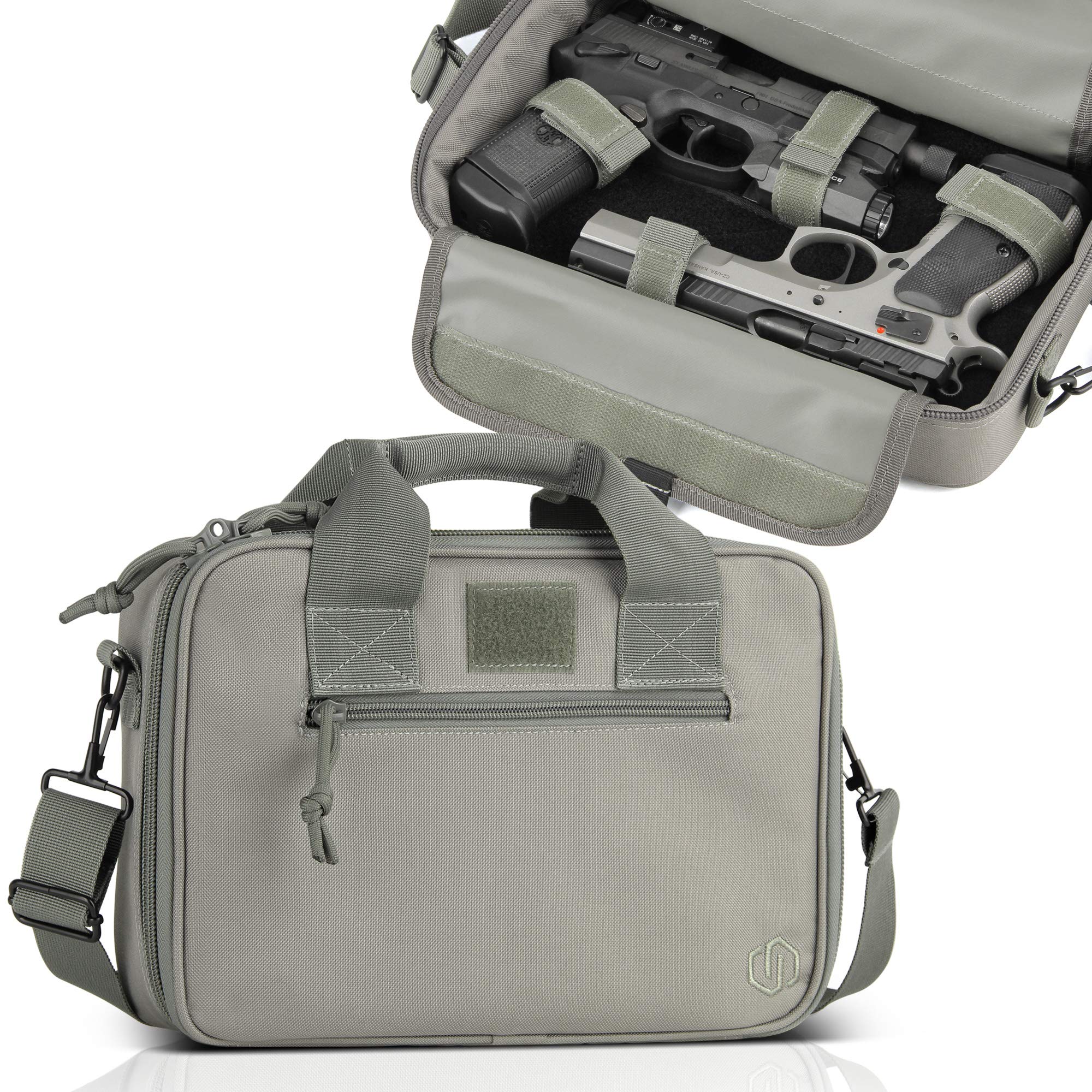 Savior Equipment Tactical Double Handgun Firearm Case Discreet Pistol