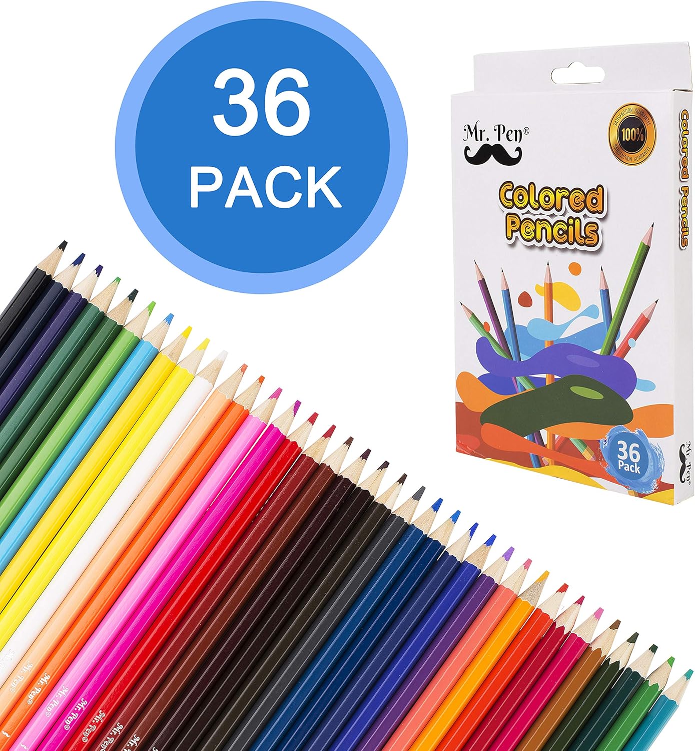 Mr. Pen- Colored Pencils, 36 Pack, Color Pencil Set, Color Pencils, Map Pencils, Colored Pencils for Adults, Colored Pencils for Kids, Colored Pencils for Adult Coloring, Coloring Pencils for Adults : Office Products
