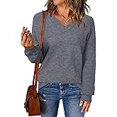 Arach&Cloz Women's Wool Blend Sweaters V Neck Winter Business Casual Outfits Warm Tops 2026