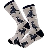 Pet Lover Socks - Fun - All Season - One Size Fits Most - For Women And Men – Dog Gifts (Black Labrador)