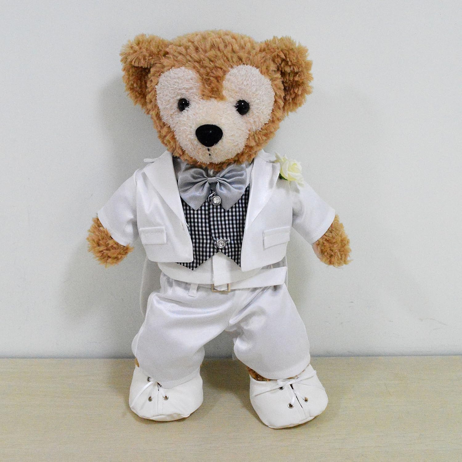 Amazon ダッフィーコスチューム ウェディングドレスシェリーメイコスチューム Wedding Dress 結婚式 衣装男女セット Duffy コスチューム 洋服ｓサイズ用 ドレス アクセサリー ホビー