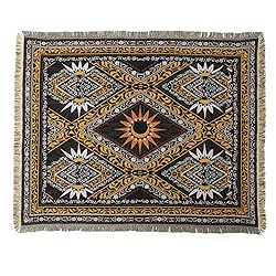Shesyuki Boho Throw Blanket Reversible Cotton