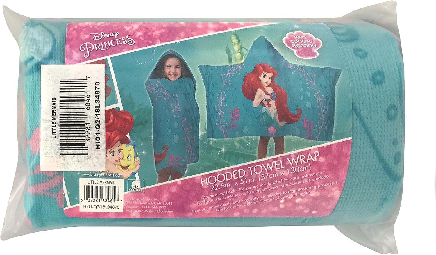 little mermaid hooded towel