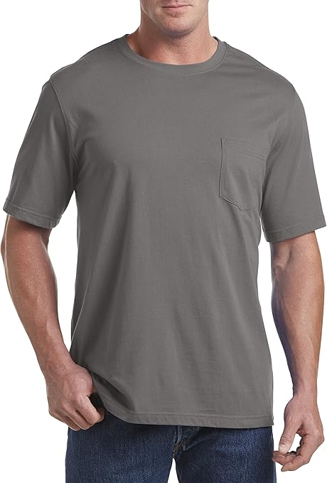 Amazon.com: Harbor Bay by DXL Big and Tall Wicking Jersey Pocket T-Shirts: Clothing