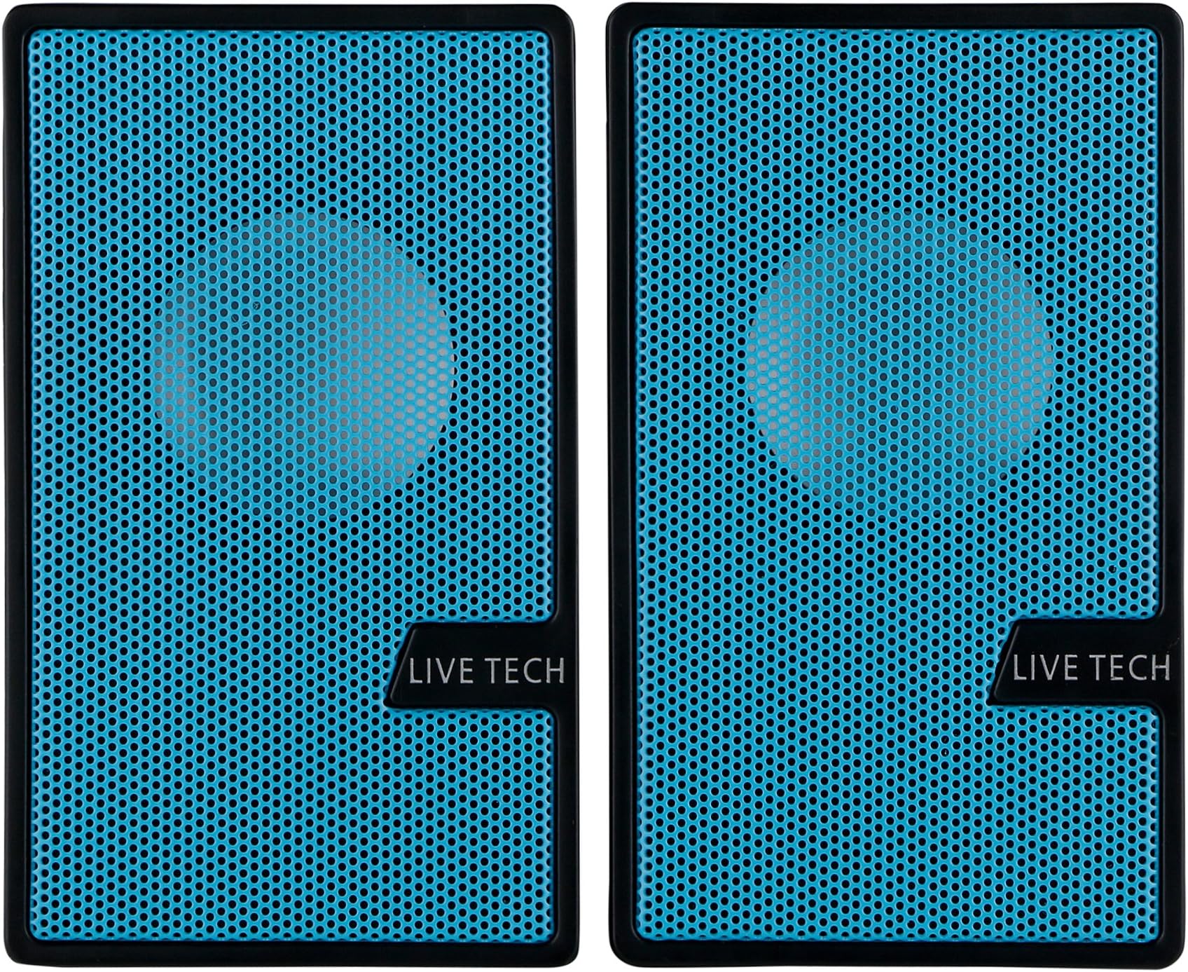 Live Tech Blue USB Speakers with Rich Bass Experience for Multimedia Devices (Blue)