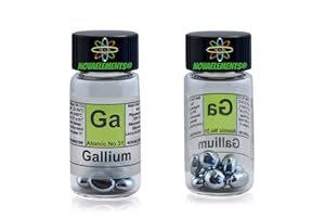 Novaelements-com - Gallium (chemical element atomic number 31) 99.99% pure, 5 g in a glass vial