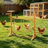 Large Chicken Roosting Bars with 2 Swings, Wooden Chicken Perch for Coop | Let Chickens Run, Play &amp; Stay Healthy, Ideal for Backyard Coops &amp; Farms, Fits 8-12 Chickens