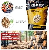 Woodabrix Hickory Wood Chips 800g for Charcoal Gas BBQ Smoker 100% Natural view 2