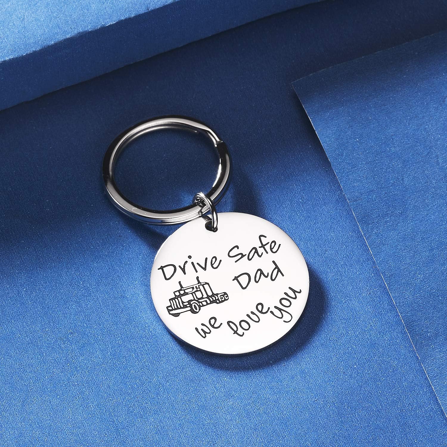 CJ&M Truck Driver Keychain - Trucker & Truck Dad - Father's Day & Papa Gift, L - Image 4