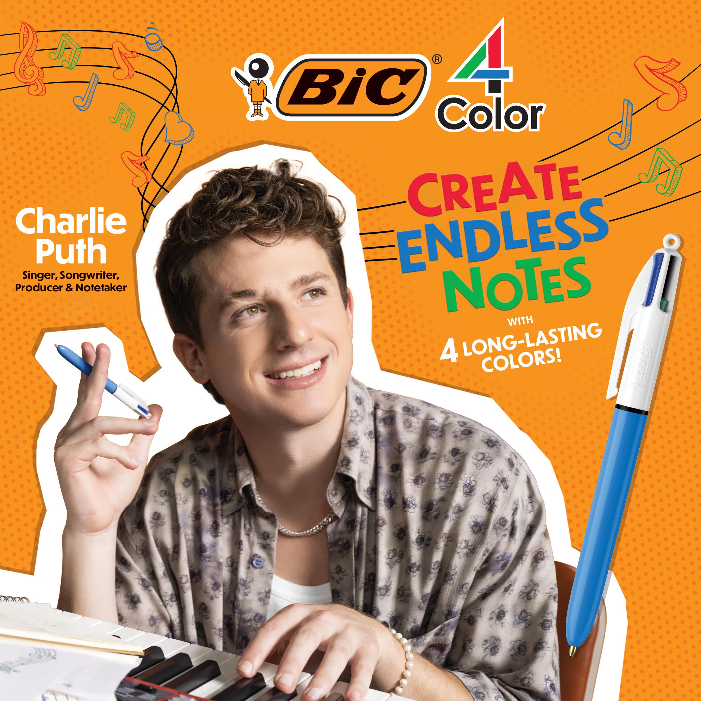 BIC 4-Color Original Retractable Ballpoint Pen with 1.0 mm Medium Point, 3-Count in Assorted Ink