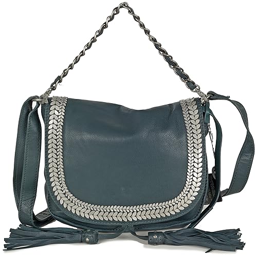 Tyoulip Sisters Plumber Small Damen Leder Umhängetasche (24 x 21 x 6 cm)