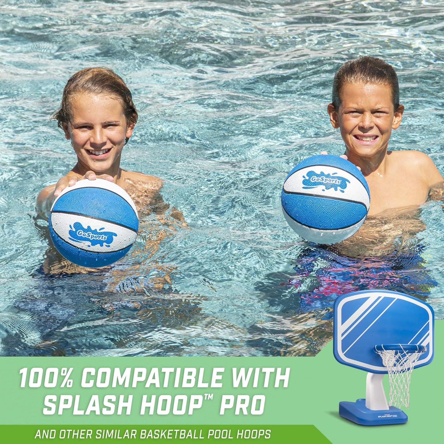GoSports Water Basketballs 2 Pack - Choose Between Size 3 and Size 6 - Great for Swimming Poo Basketball Hoops: Sports & Outdoors
