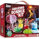 Klever Kits Amazing Science Kits- 85+ Experiments Educational Toys, STEM Activities with Erupting Volcano and Growing Crystal