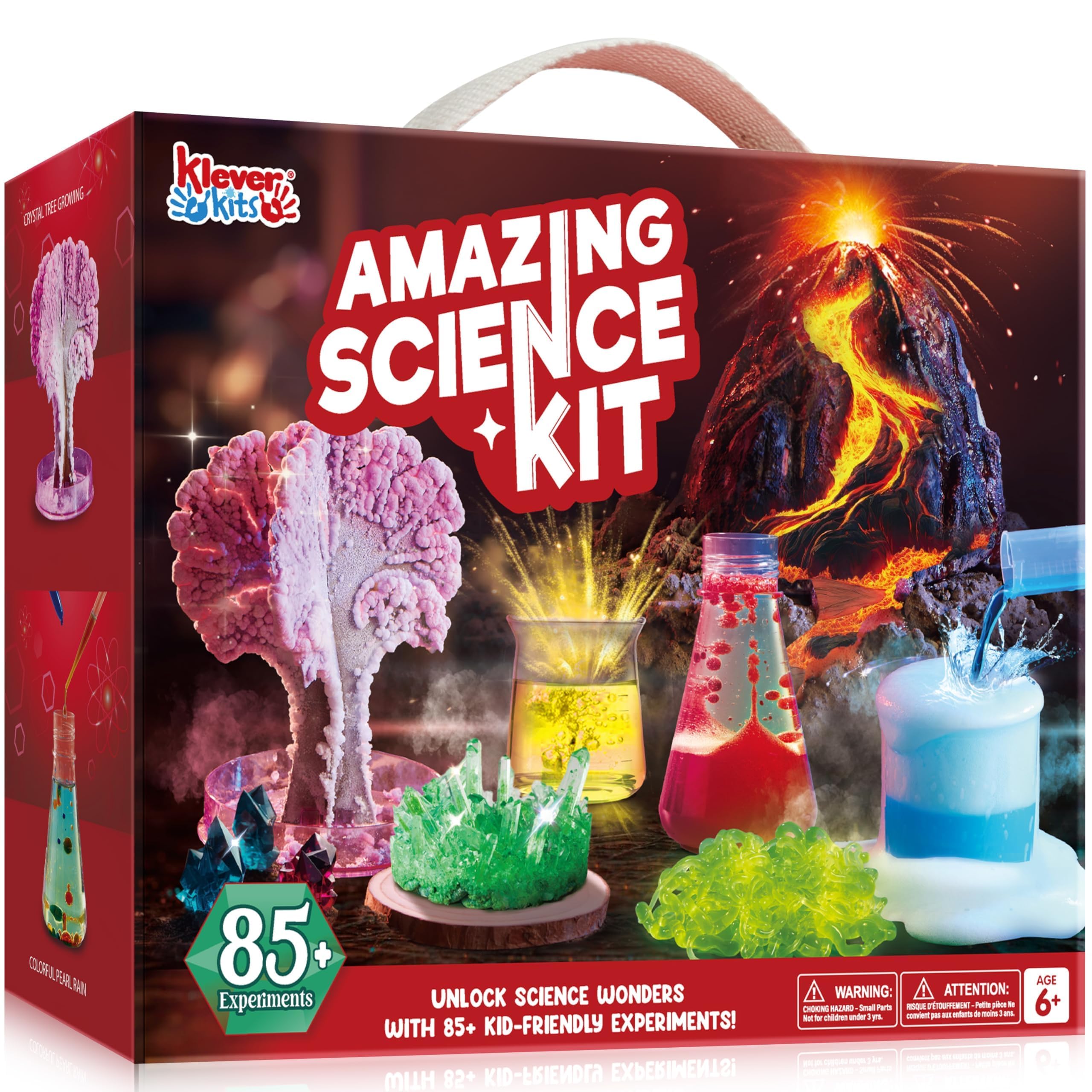 Photo 1 of Klever Kits Amazing Science Kits- 85+ Experiments Educational Toys, STEM Activities with Erupting Volcano and Growing Crystal Tree for Kids Aged 6 7 8+