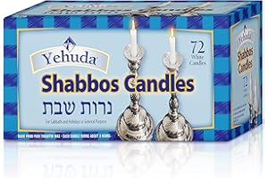Yehuda Sabbath Candles, White, 72 ct