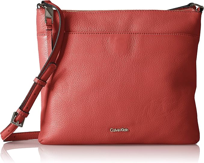 calvin klein pebble leather crossbody