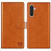 ZZXX for Samsung Galaxy A26 Wallet Case with [RFID Blocking] Card Slot Kickstand Magnetic Closure Leather Flip Fold Protective Phone Case for Samsung Galaxy A26 5G(Brown-6.7 inch)