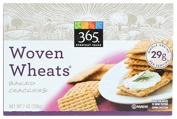 365 BY WHOLE FOODS MARKET, WOVEN WHEAT CRACKERS, 8.5 OUNCE