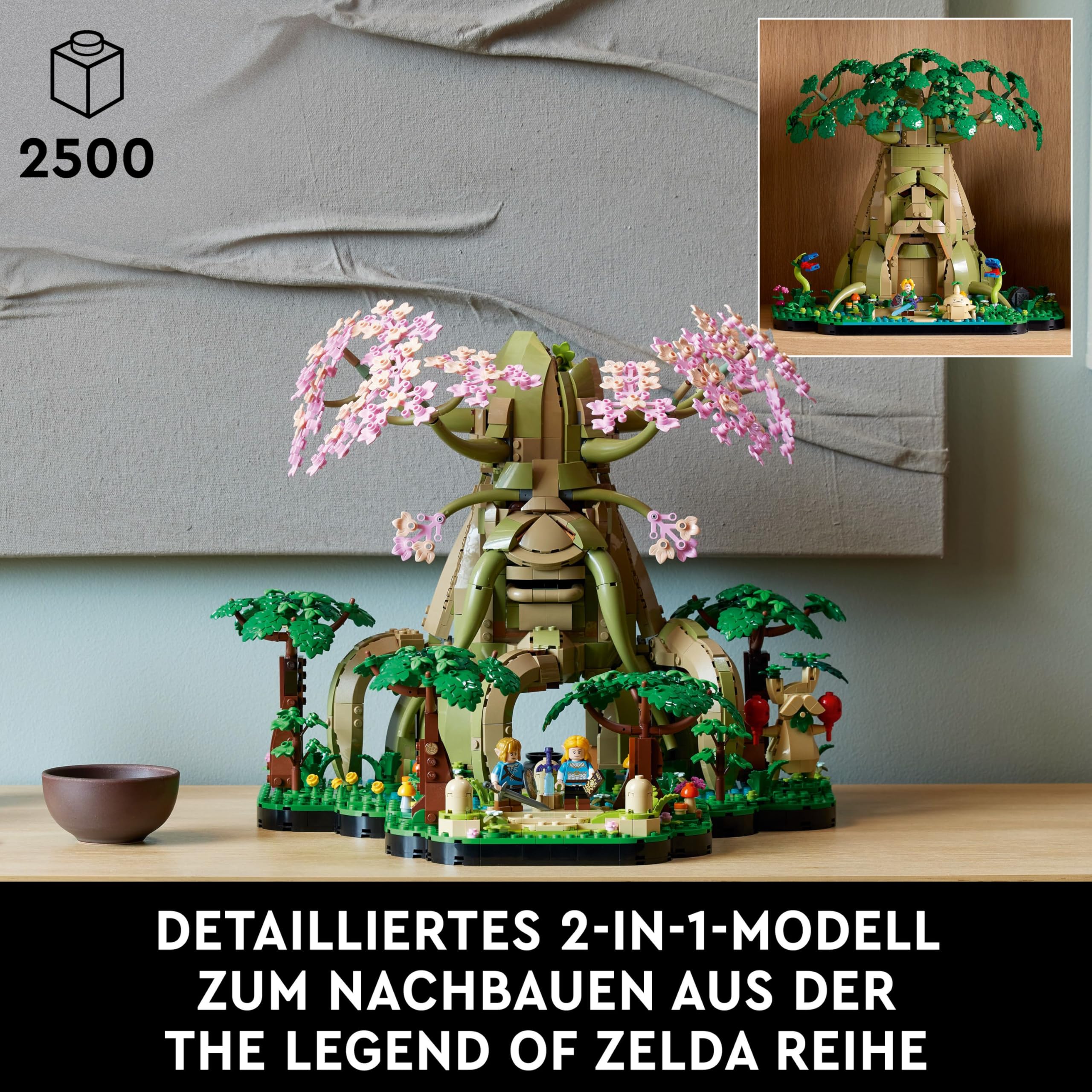 LEGO The Legend of Zelda Deku-Baum 2-in-1 - Sammlerstück zum Ausstellen mit Prinzessin Zelda & 3 Link Minifiguren - Bauset für Erwachsene & Geschenkidee für Videospiel-Fans - 77092 2