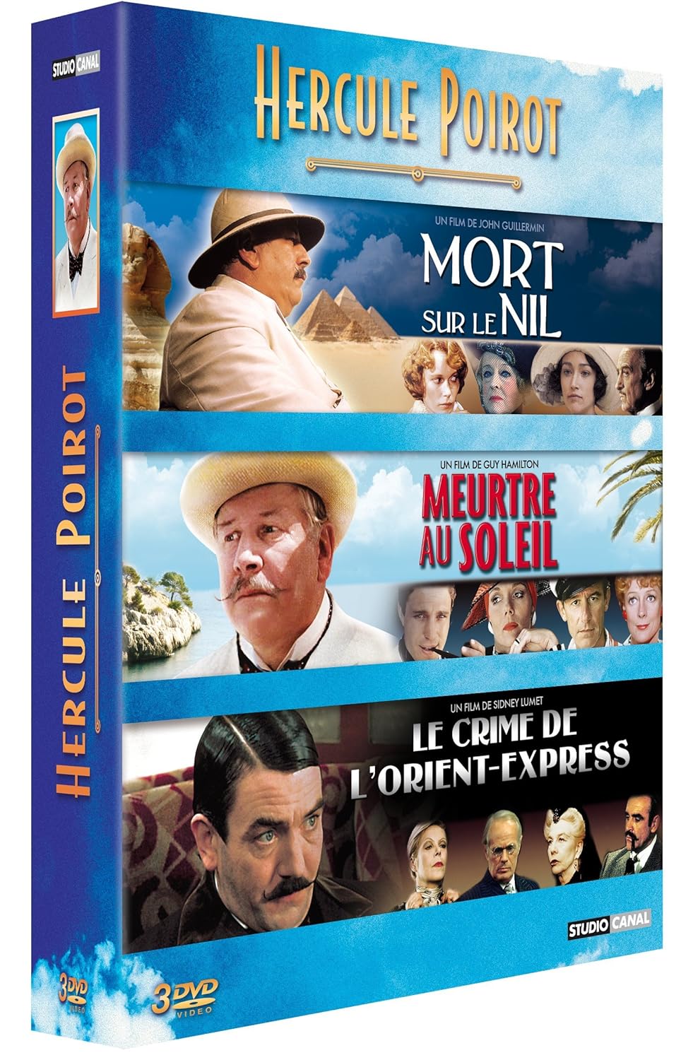 Amazon Com Hercule Poirot Coffret Le Crime De L Orient Express Mort Sur Le Nil Meurtre Au Soleil Movies Tv