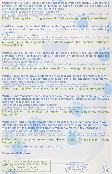 Mustela, Agua de colonia para hombres - 100 ml.