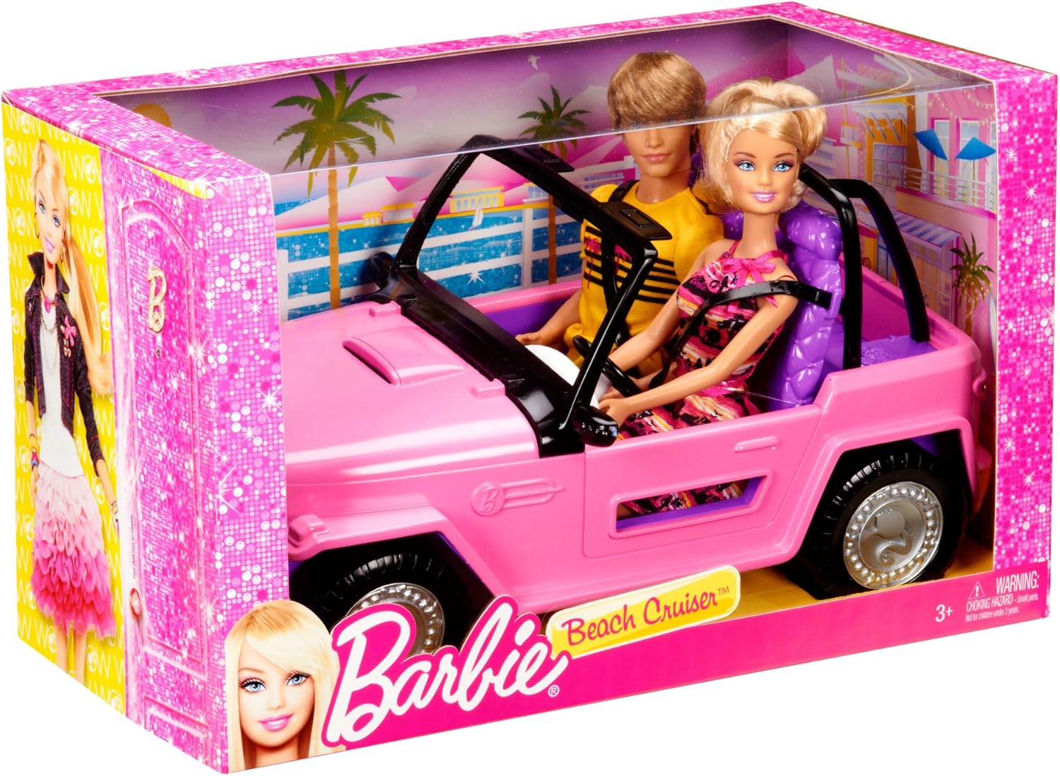 barbie y ken coche de playa
