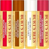 Burt's Bees Lip Balm 4-Pack Gift Set Shortbread Cranberry Salted Caramel view 3