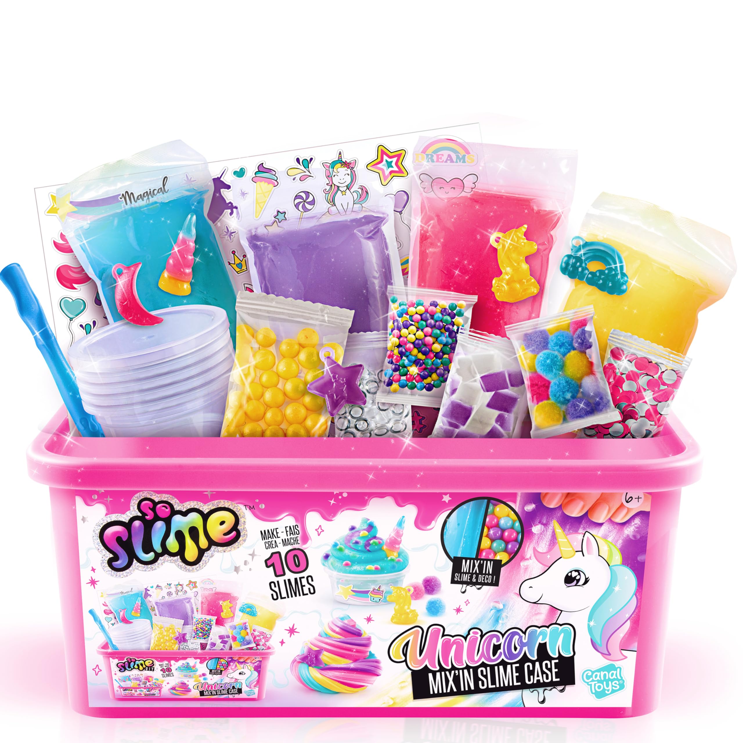 So Slime Unicorn Mix In Slime Case - Readymade Slime, Pink