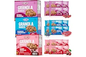 Cooper Street Granola Bakes - Soft and Chewy Breakfast Granola Bars Variety Pack (18 Count) - Perfect Snack for Kids, School, Work, Hiking & On-the-Go