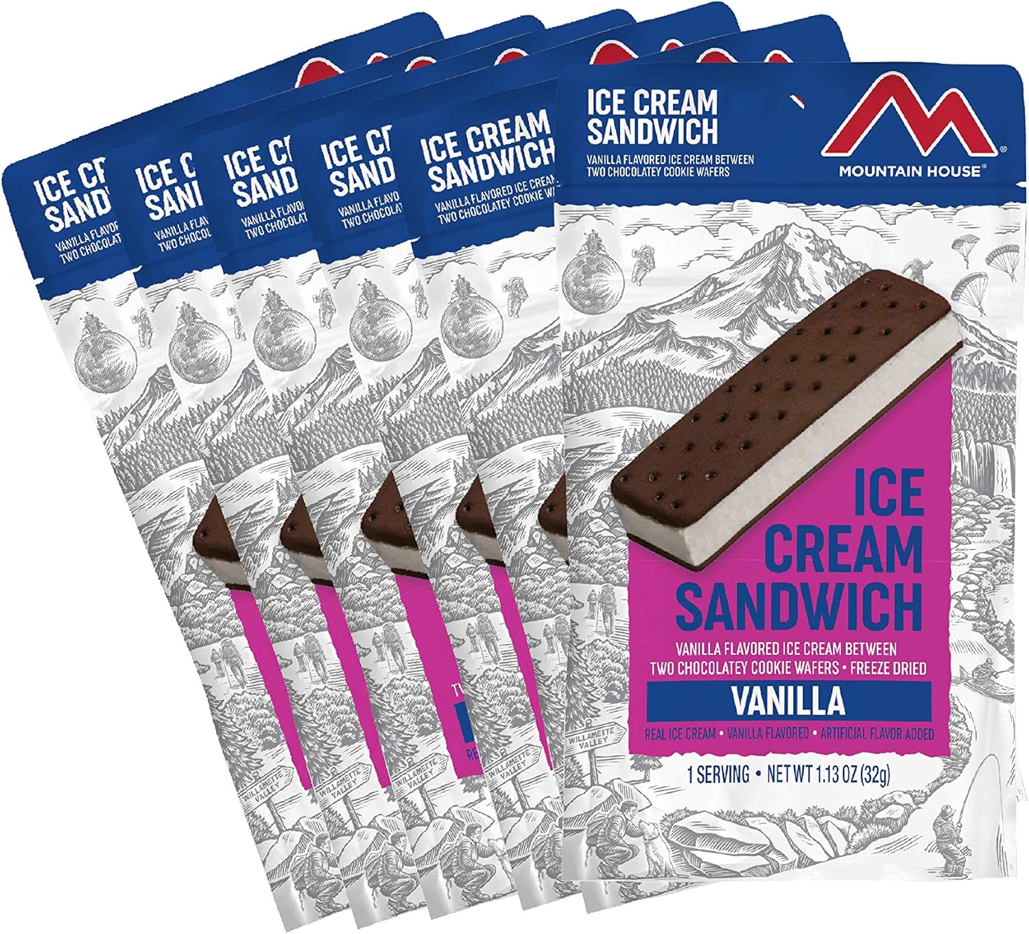 Mountain House Vanilla Ice Cream Sandwich | Freeze Dried Backpacking & Camping Food