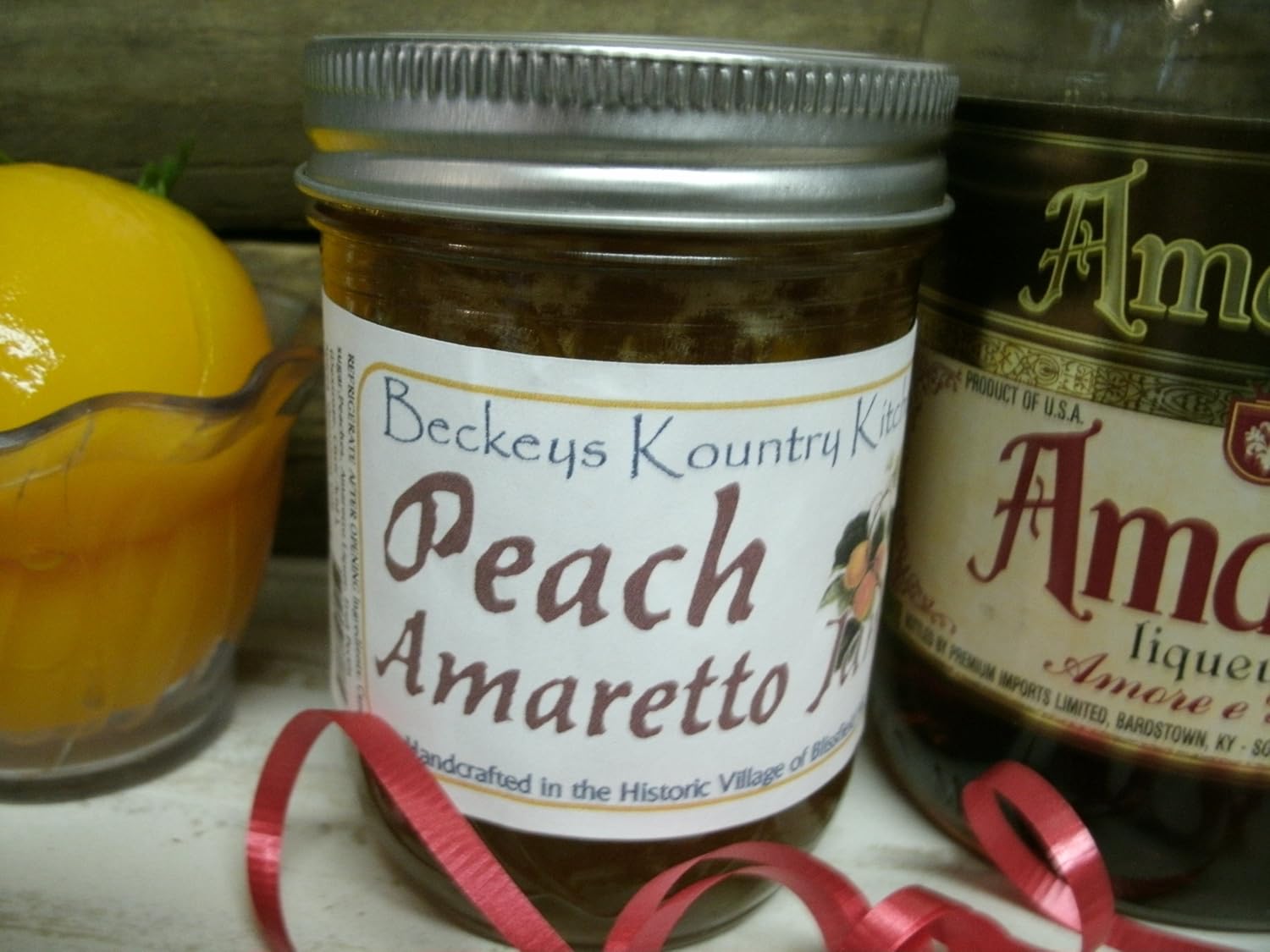 Amazon Com Peach Amaretto Jam Beckeys Kountry Kitchen Homemade