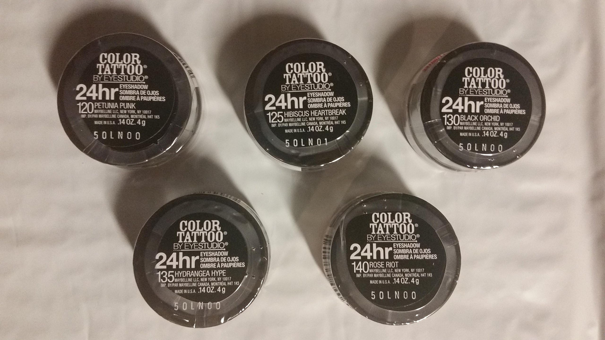 5 PACK ASSORTED COLOR TATTOO LIMITED EDITION