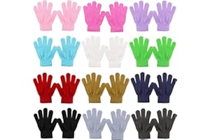 Kid's Winter Magic Gloves,6 or 12 Pairs Winter Stretchy Warm Magic Gloves Boys or Girls Knit Gloves