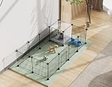 HOMIDEC Rabbit Run Dog Cage 14 Panels DIY Indoor Outdoor Fence 140x70x35CM view 2