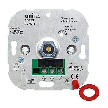 Unitec Phasenanschnittdimmer für LED-Beleuchtung für die Schaltserien von Unitec, Busch-Jäger sowie Jung und Gira