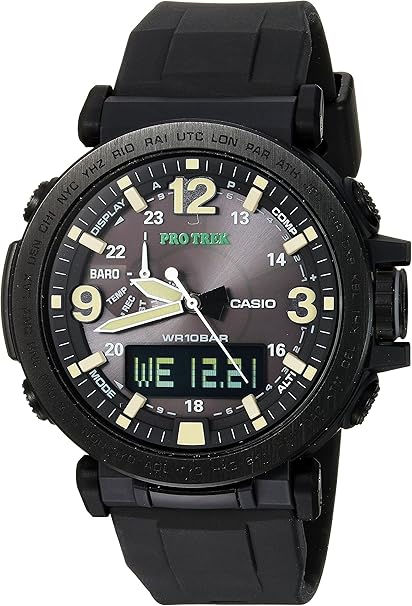 Casio Mens PRO TREK Quartz Resin and Silicone Casual Watch ...