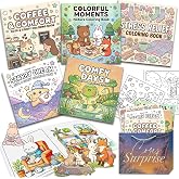 5PCS Coloring Book for Adults Relaxation | Arts and Crafts Coloring Gifts for Women, 160 Simple and Cute Patterns Include Comfy & Dream & Relief & Colorful & Comfort