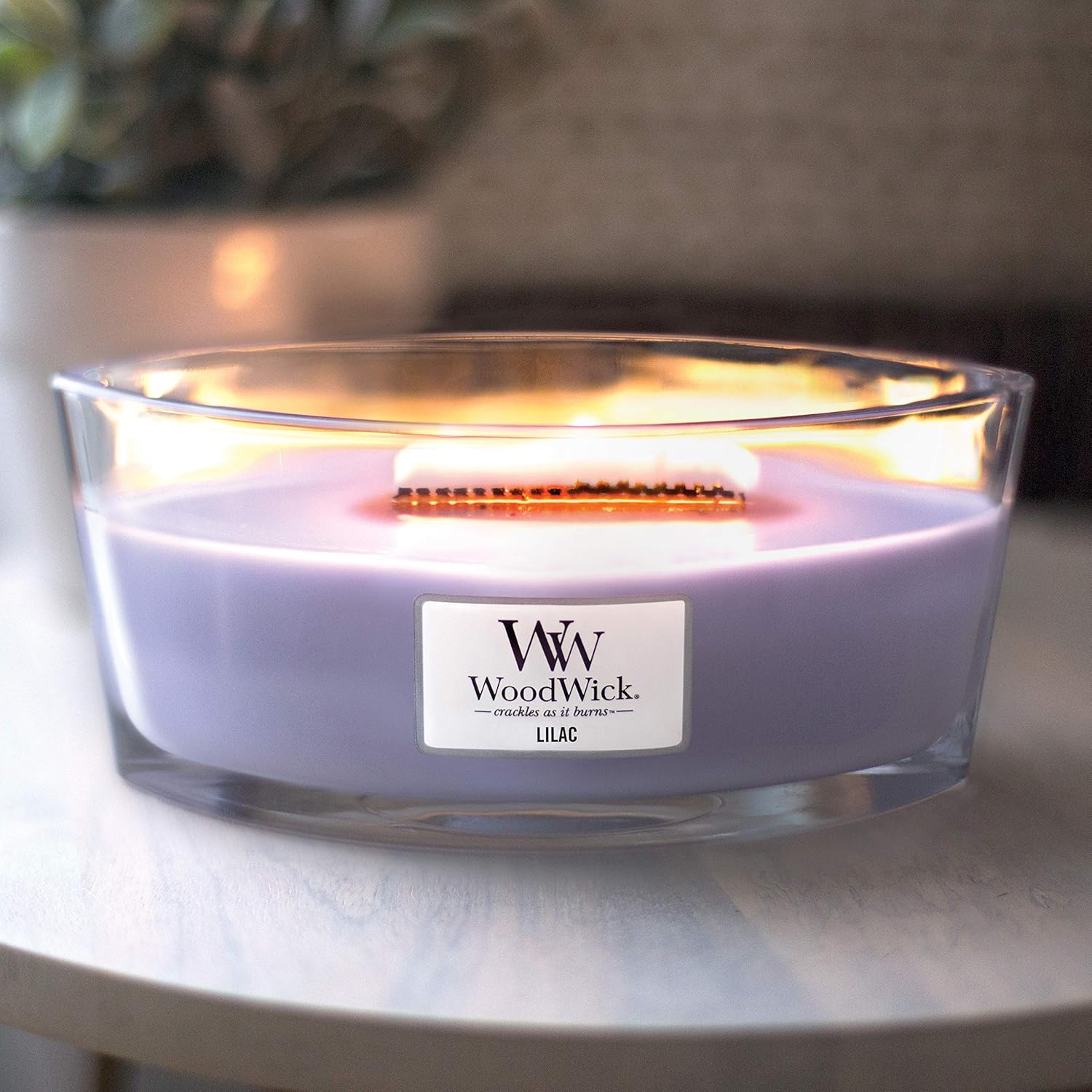 Woodwick Ellipse Scented Candle with Hearthwick Flame, Paraffin, Sweet