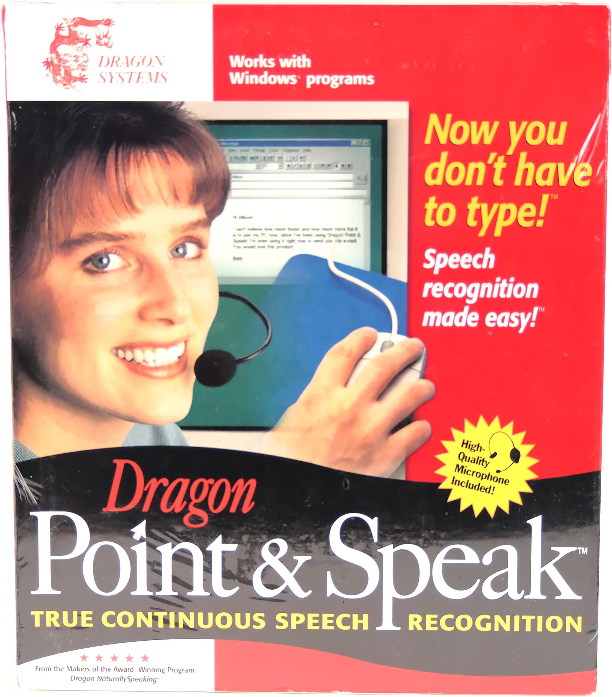 Dragon Point & Speak - Continuous Speech Recognition Version 3.52