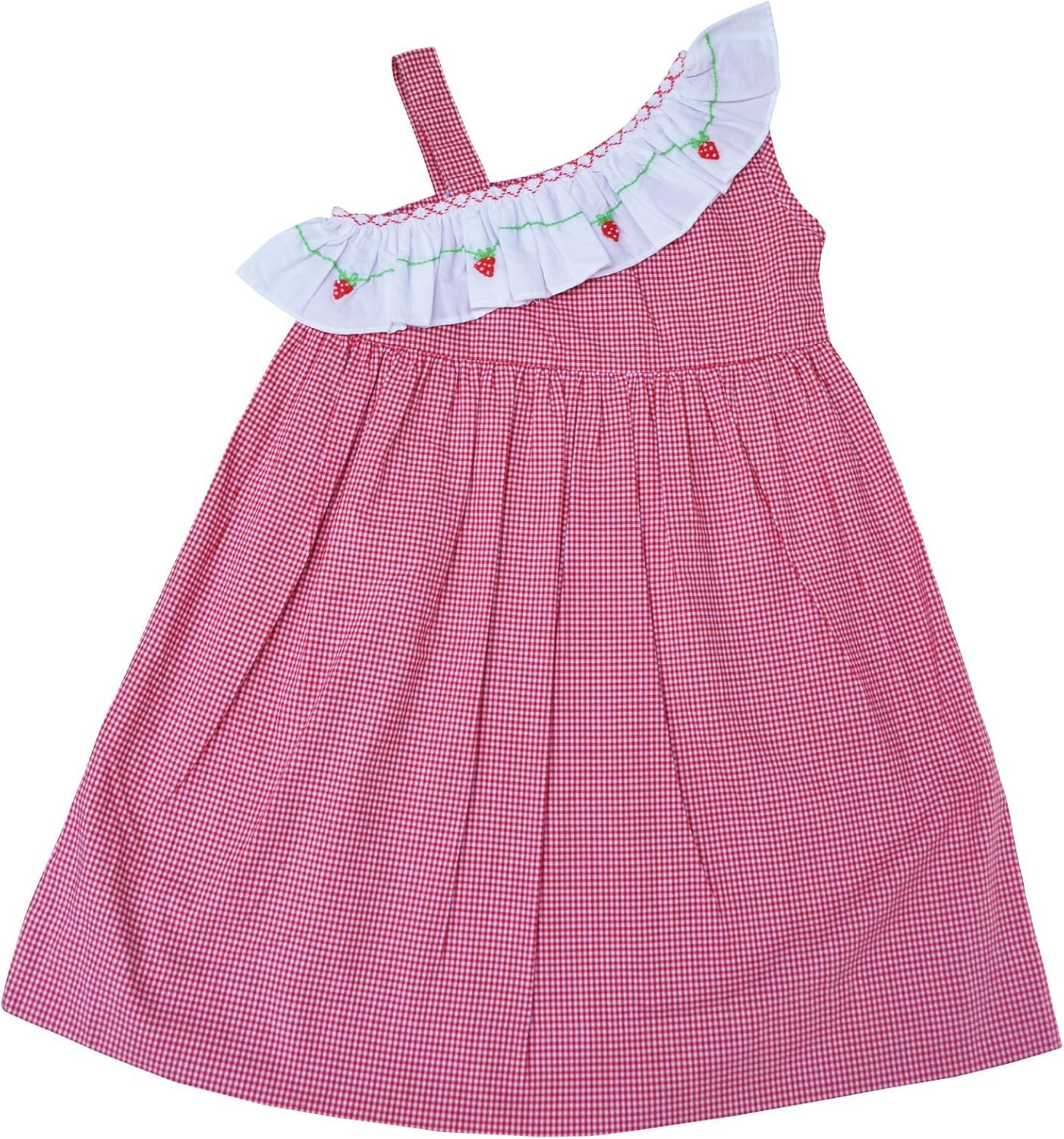 girls red gingham dress