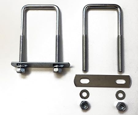 2x U-Bügel - groß - Halterungen, Befestigungssatz für Deichselbox, Halter für Staubox, Werkzeugkasten, Montagesatz