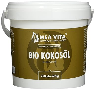 MeaVita Bio Kokosöl, nativ, 1er Pack (1 x 750 ml) im Eimer