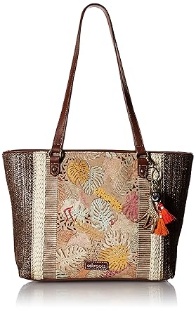 Sakroots Meadow Medium Satchel, tan Wildlife