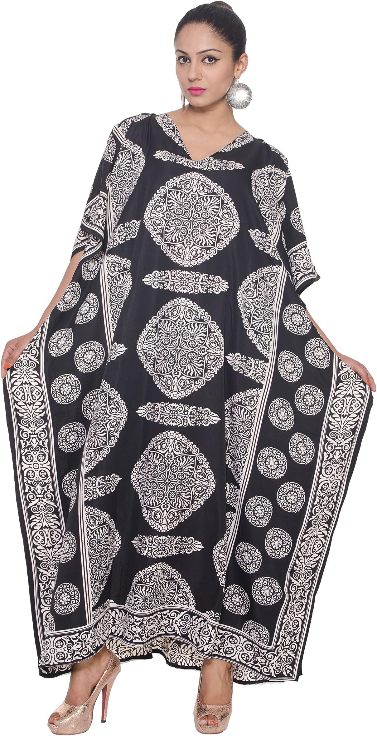 Plus Size Kaftan Dress Tunic Long Maxi Kimono Caftan Gown Nightdress Beach Party Casual Dress