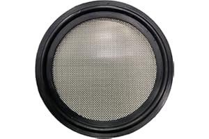DR.COMPONENT 2" Sanitary Tri-Clamp Gaskets (Pack of 2), Bonded Type Screen (#50 Mesh/ 297 μm) Gaskets, Black EPDM
