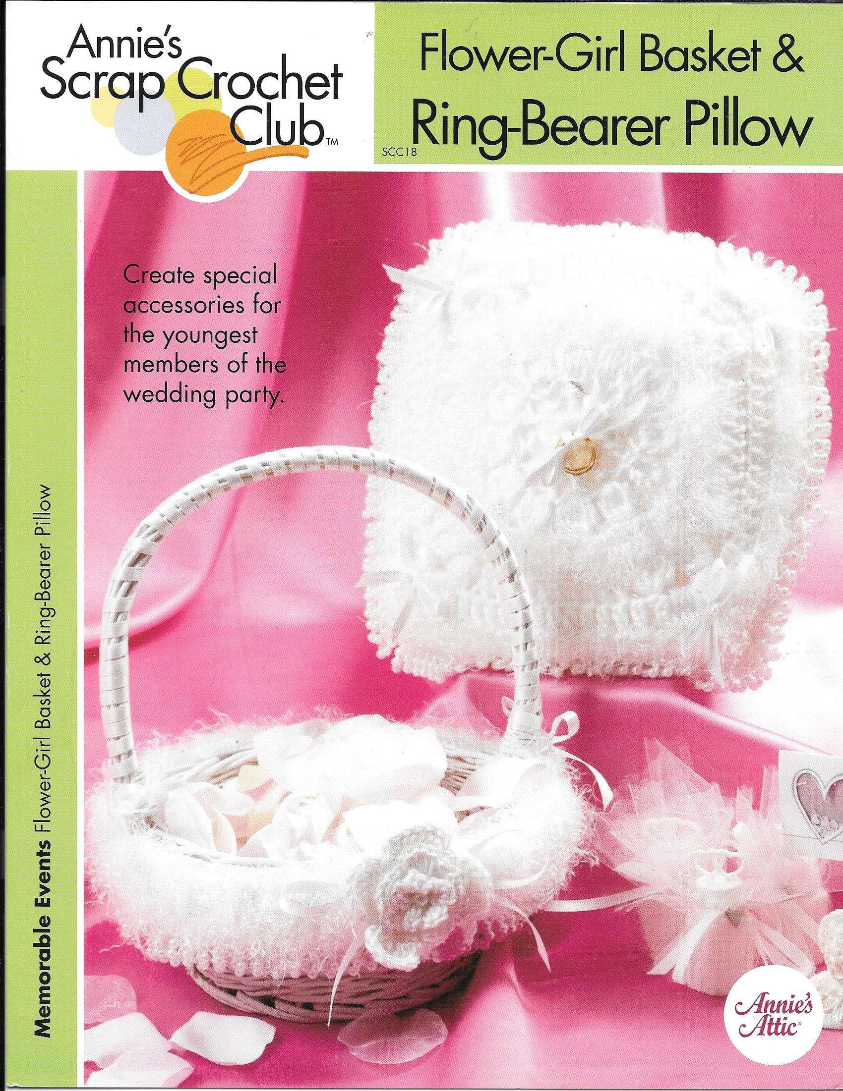 Flower Girl Basket Ring Bearer Pillow One Crochet Pattern For