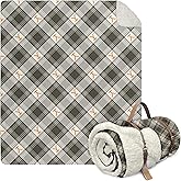 Northwest Yellowstone Silk Touch Sherpa Throw Blanket with Storage Strap Handle, 60" x 70", Dutton Plaid