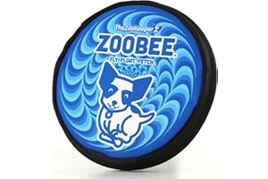 THE ZOOKEEPER ZooBee Flying Disc Dog Toy – Dog Vision Friendly Colors – Soft & Durable Frisbee for Outdoor Play, Water Fetch & Pool Fun – Safe on Teeth – Floating Dog Toy – Lightweight & Easy to Throw