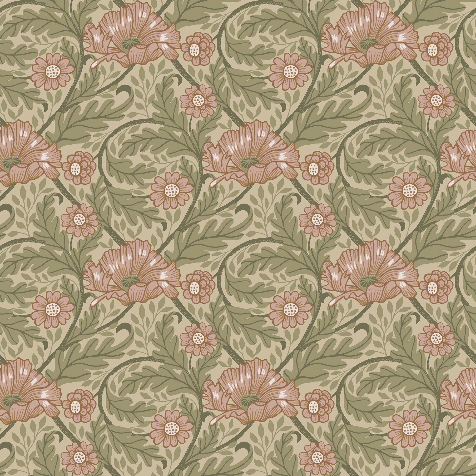 Galerie S13115 Sommarang Garden Floral Wallpaper, Green, 10.05m x 53cm