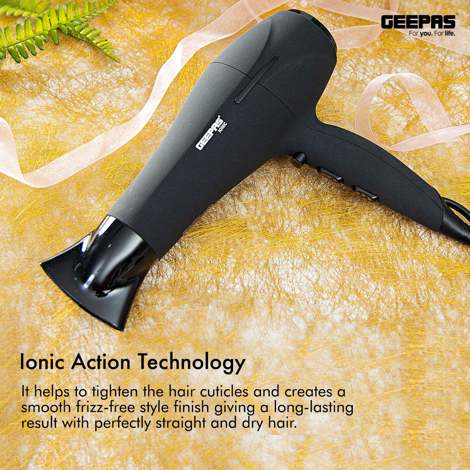 GEEPAS 2200W Powerful Hair Dryer, 2-Speed & 3 Temperature Settings - Image 5